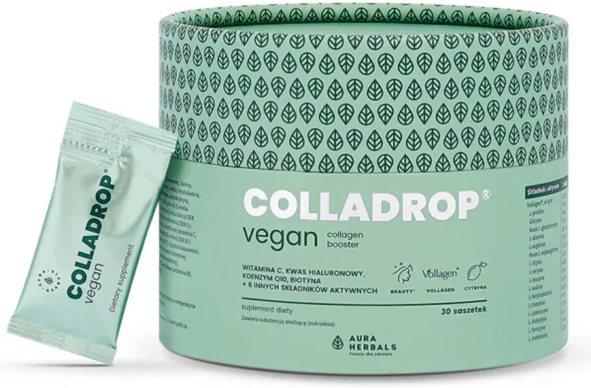 Растительный комплекс для синтеза коллагена Aura Herbals Colladrop Vegan Vollagen 2000 мг, 30 саше