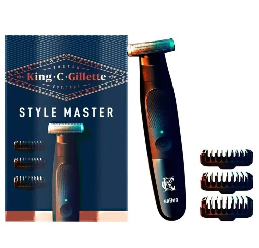 Триммер для бороды Gillette King C. Style Master, беспроводной, 3 насадки